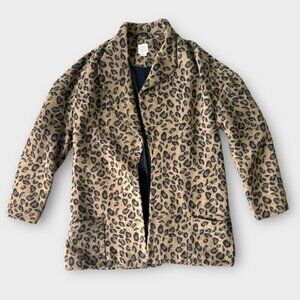 Leopard Print Faux Fur Coat - sz XS ——> MED